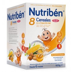 Nutribén Papilla 8 Cereales Miel y Frutos Secos 600gr