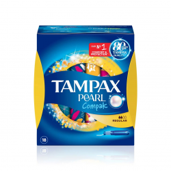 Tampax Compak Pearl Regular 18uds